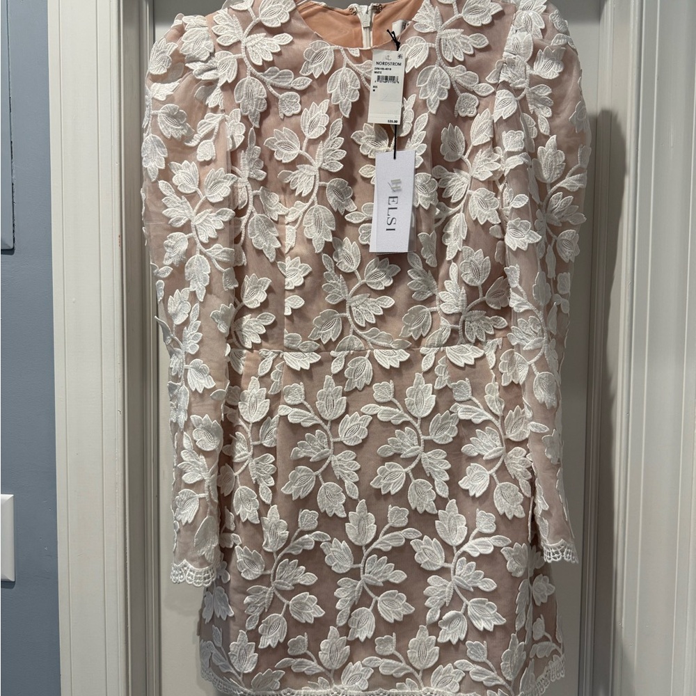 NWT HELSI Christy Dress White Size M